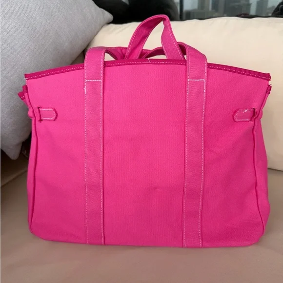 Boatkin Pink Canvas Tote Bag - Picture 3 of 5